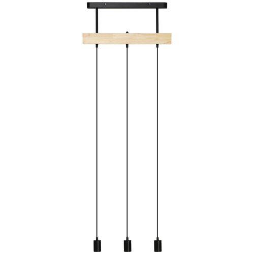 4255633512369 - Homcom - Pendelleuchte 3-flammige Hängelampe höhenverstellbarer Pendellampe mit E27 Fassung im Industrie Design für Küche Esszimmer Metall