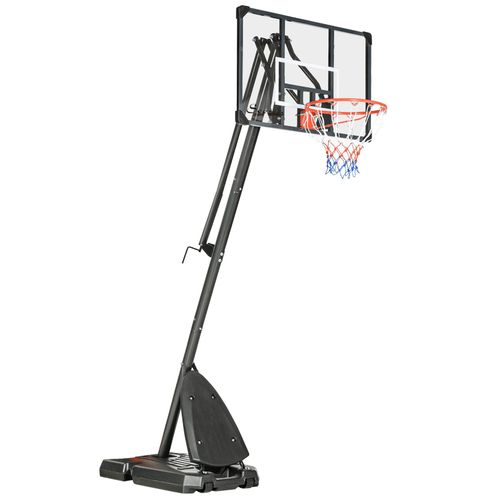 4255633528445 - SPORTNOW Basketballständer mit ausfahrbarem Ständer schwarz 111L x 705B x 293-350H cm basketballständer basketballkorb basketballanlage