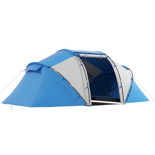 4250871250707 - Tunnelzelt mit 2 Schlafkabinen blau weiß 460 x 230 x 195 cm (LxBxH) Campingzelt Familienzelt Gruppen-zelt Iglu-Zelt 4250871250707 - Tunnelzelt mit 2 Schlafkabinen blau weiß 460 x 230 x 195 cm (LxBxH) Campingzelt Familienzelt Gruppen-zelt Iglu-Zelt