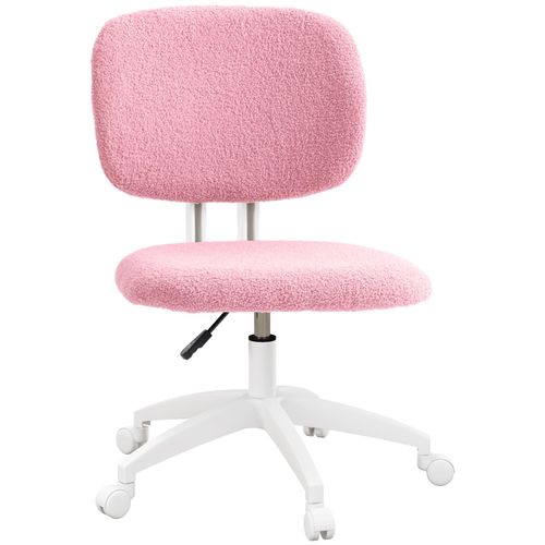 4255633542618 - Bürostuhl Ergonomischer Schreibtischstuhl Höhenverstellbarer Computerstuhl ohne Armlehne Drehstuhl für Arbeitszimmer Samt Rosa - Rosa - Vinsetto 4255633542618 - Bürostuhl Ergonomischer Schreibtischstuhl Höhenverstellbarer Computerstuhl ohne Armlehne Drehstuhl für Arbeitszimmer Samt Rosa - Rosa - Vinsetto