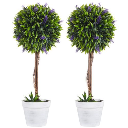 4255633524898 - Kunstpflanze Lavendel 2er-Set Künstliche Pflanzen 60 cm Zimmerpflanze im Topf Kunstbaum mit Kunstmoos für Indoor Outdoor - Grün - Homcom 4255633524898 - Kunstpflanze Lavendel 2er-Set Künstliche Pflanzen 60 cm Zimmerpflanze im Topf Kunstbaum mit Kunstmoos für Indoor Outdoor - Grün - Homcom