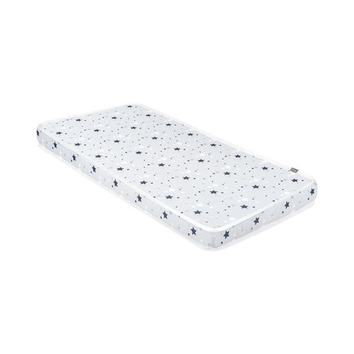 3801107030177 - Kikkaboo Babybett Matratze Fantasia 140 x 70 cm Reißverschluss Baumwollbezug grau