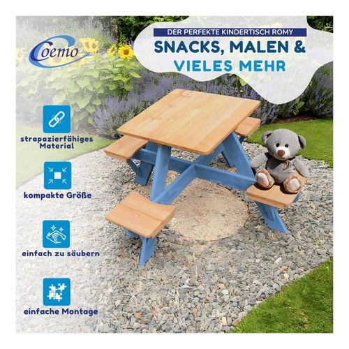 4262481830125 - Coemo Kindersitzgruppe Romy Kindertisch und Sitze Gartentisch 4262481830125 - Coemo Kindersitzgruppe Romy Kindertisch und Sitze Gartentisch