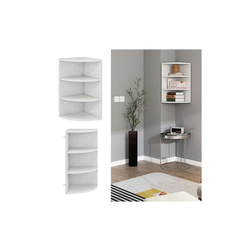 4066731272006 - Oskar-Store Eckregal Fabienne 60 x 30 cm Weiß hängendes Bücherregal mit 3 Fächern 4066731272006 - Oskar-Store Eckregal Fabienne 60 x 30 cm Weiß hängendes Bücherregal mit 3 Fächern