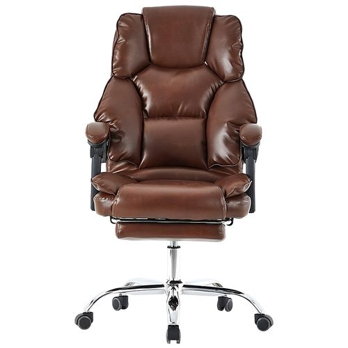 4250931577645 - Bürostuhl mit Fußstütze und flexiblen 3-Punkt-Armlehnen - Schreibtischstuhl in Lederoptik mit Chrom-Base - ergonomischer Bürostuhl mit verstellbarer Rückenlehne 4250931577645 - Bürostuhl mit Fußstütze und flexiblen 3-Punkt-Armlehnen - Schreibtischstuhl in Lederoptik mit Chrom-Base - ergonomischer Bürostuhl mit verstellbarer Rückenlehne