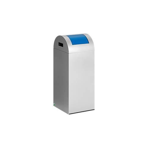 4030695210114 - VAR Selbstlöschender Wertstoffsammler Volumen 60 l BxHxT 320 x 800 x 320 mm silber Klappe blau