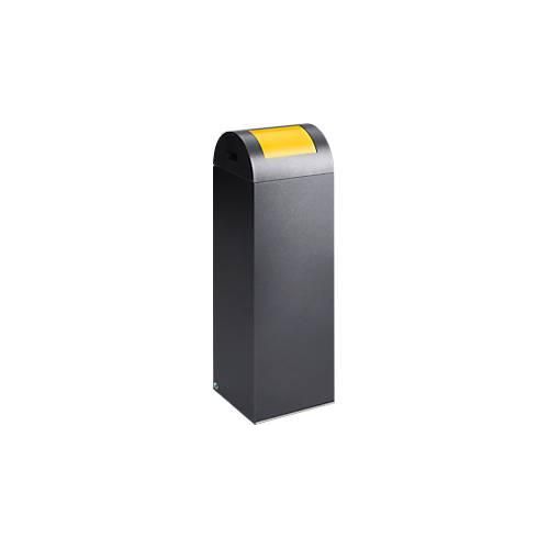 4030695210909 - VAR Selbstlöschender Wertstoffsammler Volumen 89 l BxHxT 320 x 1045 x 320 mm antiksilber Klappe gelb 4030695210909 - VAR Selbstlöschender Wertstoffsammler Volumen 89 l BxHxT 320 x 1045 x 320 mm antiksilber Klappe gelb