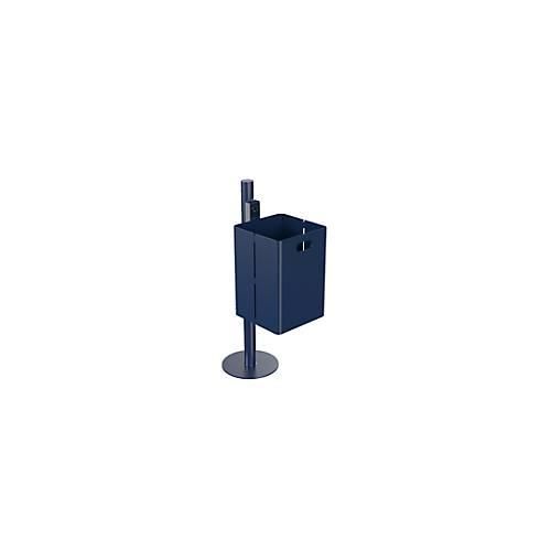 4040136491149 - Abfallbehälter mit Haube und integriertem Ascher blau (RAL 5013)