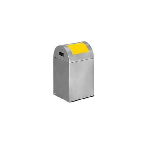 4030695210800 - VAR Selbstlöschender Wertstoffsammler Volumen 43 l BxHxT 320 x 600 x 320 mm silber Klappe gelb