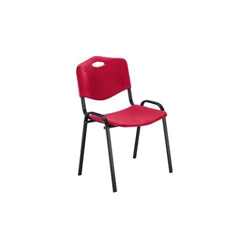 5901747582321 - NowyStyl Besucherstuhl H 470 mm x B 460 mm x T 410 mm Kunststoff mit Stahlgestell Antikratzfüße stapelbar schwarz-rot 5901747582321 - NowyStyl Besucherstuhl H 470 mm x B 460 mm x T 410 mm Kunststoff mit Stahlgestell Antikratzfüße stapelbar schwarz-rot