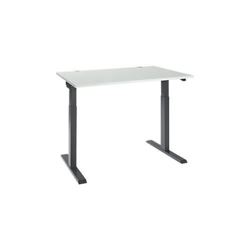4251898820485 - Select Schreibtisch ERGO-T 20 elektrisch höhenverstellbar Rechteck T-Fuß B 1200 x T 800 x H 715-1205 mm lichtgrau anthrazit 4251898820485 - Select Schreibtisch ERGO-T 20 elektrisch höhenverstellbar Rechteck T-Fuß B 1200 x T 800 x H 715-1205 mm lichtgrau anthrazit