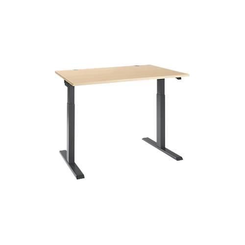 4251898820522 - Select Schreibtisch ERGO-T 20 elektrisch höhenverstellbar Rechteck T-Fuß B 1200 x T 800 x H 715-1205 mm Ahorn anthrazit 4251898820522 - Select Schreibtisch ERGO-T 20 elektrisch höhenverstellbar Rechteck T-Fuß B 1200 x T 800 x H 715-1205 mm Ahorn anthrazit