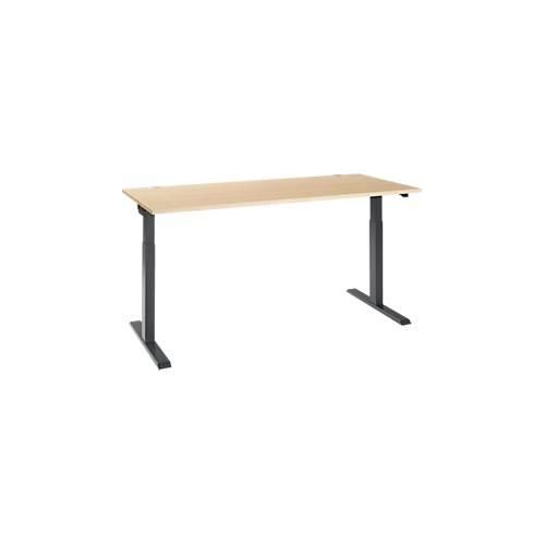 4251898820720 - Select Schreibtisch ERGO-T 20 elektrisch höhenverstellbar Rechteck T-Fuß B 1800 x T 800 x H 715-1205 mm Ahorn anthrazit 4251898820720 - Select Schreibtisch ERGO-T 20 elektrisch höhenverstellbar Rechteck T-Fuß B 1800 x T 800 x H 715-1205 mm Ahorn anthrazit