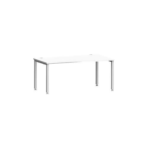 4250510842256 - Schreibtisch MODENA FLEX Freiform Ansatz rechts 4-Fuß Quadratrohr B 1800 x T 1000 800 x H 720-820 mm weiß weißaluminium 4250510842256 - Schreibtisch MODENA FLEX Freiform Ansatz rechts 4-Fuß Quadratrohr B 1800 x T 1000 800 x H 720-820 mm weiß weißaluminium
