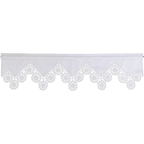 4250030888680 - Querbehang HOSSNER - ART OF HOME DECO Dufour Gardinen Gr 50 cm Stangendurchzug 120 cm weiß Landhaus Gardinen Gardine handgehäkelte Spitze weiß Baumwolle 4250030888680 - Querbehang HOSSNER - ART OF HOME DECO Dufour Gardinen Gr 50 cm Stangendurchzug 120 cm weiß Landhaus Gardinen Gardine handgehäkelte Spitze weiß Baumwolle