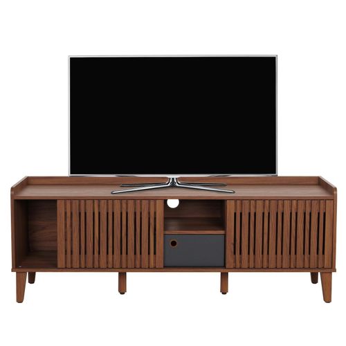 4057651647036 - TV-Rack MCW-M48 Lowboard TV-Schrank Schiebetür 56x150x40cm ~ Walnuss-Optik Schublade dunkelgrau 4057651647036 - TV-Rack MCW-M48 Lowboard TV-Schrank Schiebetür 56x150x40cm ~ Walnuss-Optik Schublade dunkelgrau