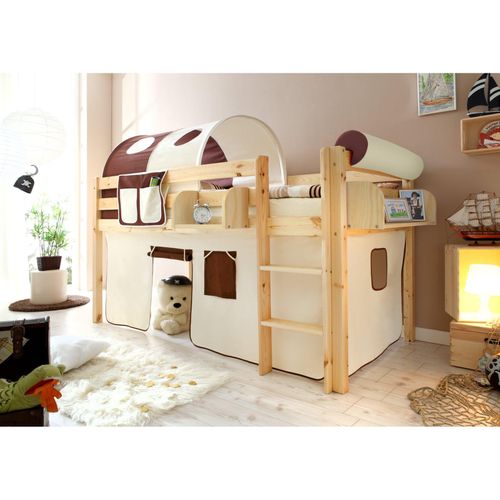 4250393837905 - TiCAA Hochbett Malte Kiefer Natur Classic 4250393837905 - TiCAA Hochbett Malte Kiefer Natur Classic