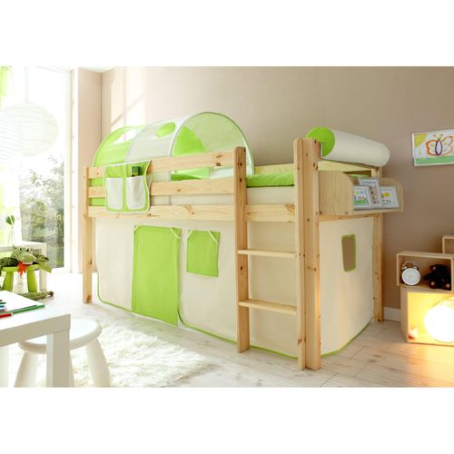 4250393837912 - TiCAA Hochbett Malte Kiefer Natur Classic