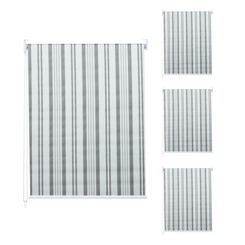 4057651792378 - 4er-Set Rollo MCW-D52 Fensterrollo Seitenzugrollo Jalousie 100x160cm Sonnenschutz blickdicht ~ grau weiß 4057651792378 - 4er-Set Rollo MCW-D52 Fensterrollo Seitenzugrollo Jalousie 100x160cm Sonnenschutz blickdicht ~ grau weiß