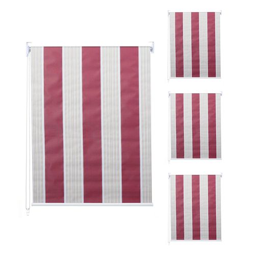 4057651792439 - 4er-Set Rollo MCW-D52 Fensterrollo Seitenzugrollo Jalousie 100x160cm Sonnenschutz blickdicht ~ rot weiß beige 4057651792439 - 4er-Set Rollo MCW-D52 Fensterrollo Seitenzugrollo Jalousie 100x160cm Sonnenschutz blickdicht ~ rot weiß beige