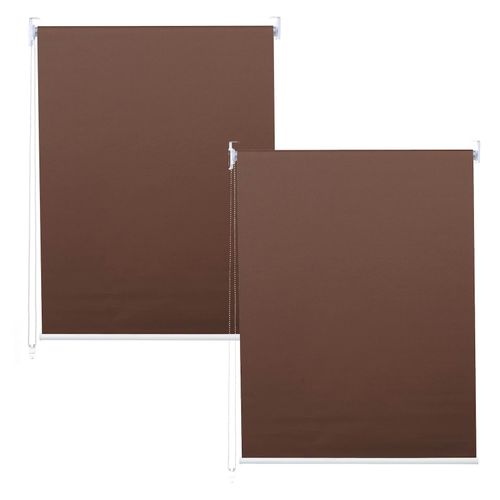4057651870076 - 2er-Set Rollo MCW-D52 Fensterrollo Seitenzugrollo Jalousie 100x160cm Sonnenschutz blickdicht ~ braun 4057651870076 - 2er-Set Rollo MCW-D52 Fensterrollo Seitenzugrollo Jalousie 100x160cm Sonnenschutz blickdicht ~ braun