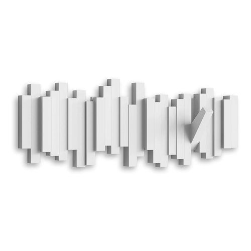 0028295280273 - UMBRA STICKS Multi HOOK WHITE 318211-660 platzsparende Garderobenleiste mit 5 beweglichen Haken 0028295280273 - UMBRA STICKS Multi HOOK WHITE 318211-660 platzsparende Garderobenleiste mit 5 beweglichen Haken