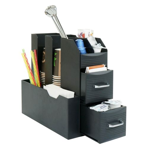 4057651822273 - Kaffeestation für Zubehör MCW-L97 Tee Kaffee Organizer Aufbewahrungsbox mit 2 Schubladen und 7 Fächern 29x14x33cm 4057651822273 - Kaffeestation für Zubehör MCW-L97 Tee Kaffee Organizer Aufbewahrungsbox mit 2 Schubladen und 7 Fächern 29x14x33cm