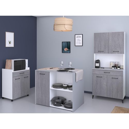 3480940302841 - Pariot Buffet Set Malice 5 - Buffet Beistellschrank auf Rollen und Insel Theke 3480940302841 - Pariot Buffet Set Malice 5 - Buffet Beistellschrank auf Rollen und Insel Theke