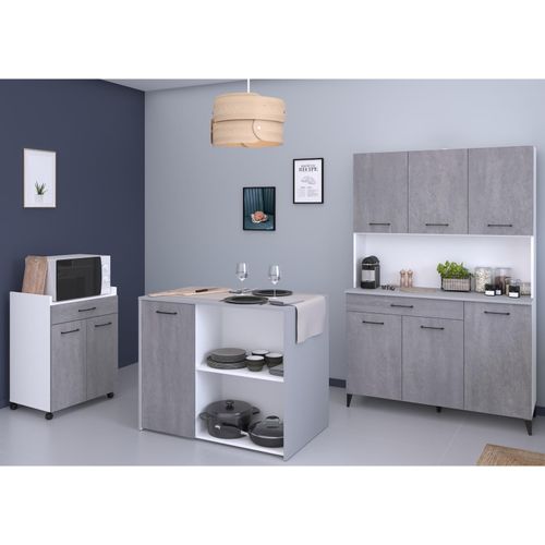 3480940302858 - Parisot Buffet Set Malice 6 bestehend aus Buffet Beistellschrank auf Rollen und Insel 3480940302858 - Parisot Buffet Set Malice 6 bestehend aus Buffet Beistellschrank auf Rollen und Insel