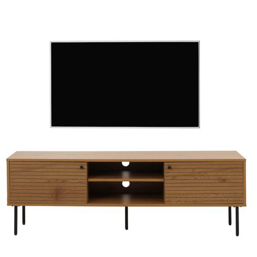 4057651709123 - TV-Rack MCW-N78 Lowboard TV-Schrank skandinavischer Stil Metall Holz Melamin MVG 50x150x40cm ~ natur 4057651709123 - TV-Rack MCW-N78 Lowboard TV-Schrank skandinavischer Stil Metall Holz Melamin MVG 50x150x40cm ~ natur
