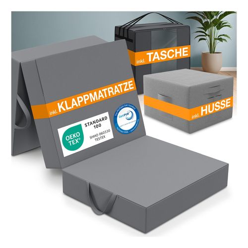 4260641680146 - Bestschlaf grau Klappmatratze inkl Husse & Transporttasche Spar-Set 4260641680146 - Bestschlaf grau Klappmatratze inkl Husse & Transporttasche Spar-Set