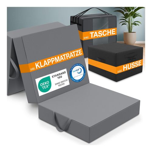 4260641680207 - Bestschlaf grau Klappmatratze inkl Husse & Transporttasche Spar-Set 4260641680207 - Bestschlaf grau Klappmatratze inkl Husse & Transporttasche Spar-Set