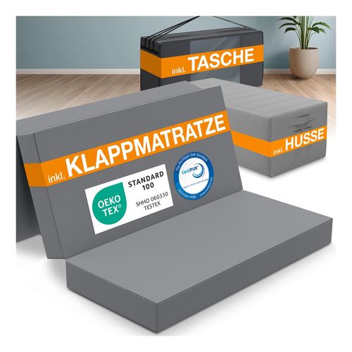 4260641680306 - Bestschlaf grau Klappmatratze inkl Husse & Transporttasche Spar-Set 4260641680306 - Bestschlaf grau Klappmatratze inkl Husse & Transporttasche Spar-Set