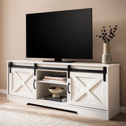 4251757727603 - Lowboard Fernsehkommode 150 cm TV Schrank Fernsehschrank Weiß Landhaus 4251757727603 - Lowboard Fernsehkommode 150 cm TV Schrank Fernsehschrank Weiß Landhaus