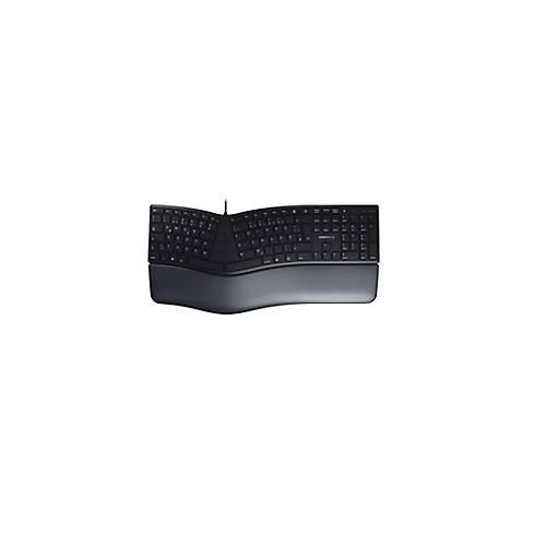 4025112093937 - Tastatur KC 4500 ERGO deutsches Tastaturlayout USB ergonomisch geformt gepolsterte Handballenauflage neigbar mit USB-Kabel schwarz 4025112093937 - Tastatur KC 4500 ERGO deutsches Tastaturlayout USB ergonomisch geformt gepolsterte Handballenauflage neigbar mit USB-Kabel schwarz