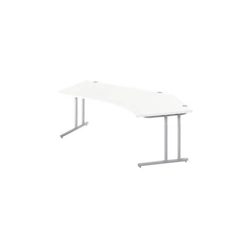 4250510830031 - Select Winkelschreibtisch COMBITEC 135° Winkel rechts C-Fuß B 2165 x T 800 800 x H 677-817 mm weiß weißalu 4250510830031 - Select Winkelschreibtisch COMBITEC 135° Winkel rechts C-Fuß B 2165 x T 800 800 x H 677-817 mm weiß weißalu