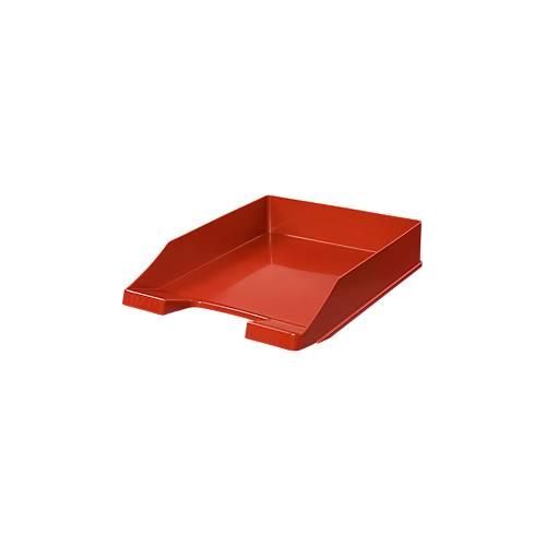 4012473112759 - Ablagekorb Klassik für Format A4 C4 mit Beschriftungsfeld stapelbar B 255 x T 348 x H 65 mm Kunststoff rot 10 Stück