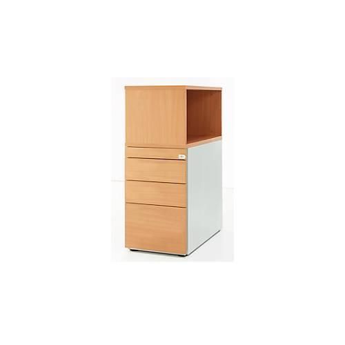 4250510836811 - Genius Standcontainer mit Aufsatzregal abschließbar seitliche Griffnut buche 4250510836811 - Genius Standcontainer mit Aufsatzregal abschließbar seitliche Griffnut buche