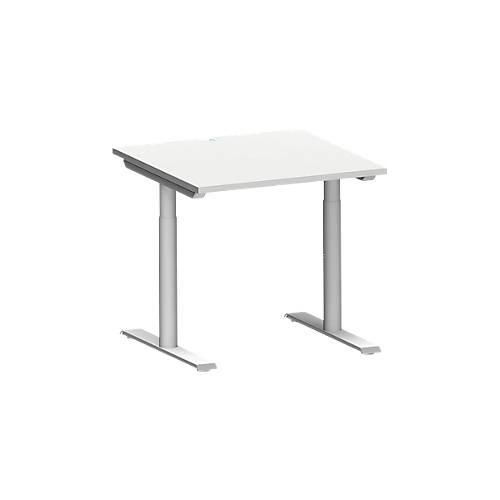 4250510874547 - Genius Schreibtisch MODENA FLEX T-Fuß-Rundrohr B 800 x T 800 mm lichtgrau 4250510874547 - Genius Schreibtisch MODENA FLEX T-Fuß-Rundrohr B 800 x T 800 mm lichtgrau