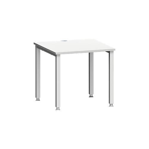 4250510841518 - Schreibtisch MODENA FLEX Quadrat 4-Fuß Quadratrohr B 800 x T 800 x H 720-820 mm lichtgrau weißaluminium 4250510841518 - Schreibtisch MODENA FLEX Quadrat 4-Fuß Quadratrohr B 800 x T 800 x H 720-820 mm lichtgrau weißaluminium