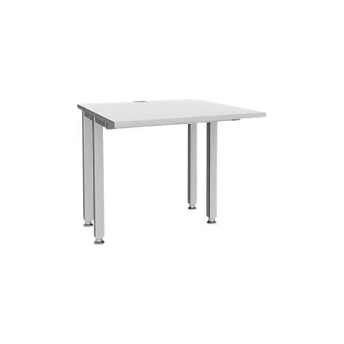 4250510841617 - Genius Schreibtisch MODENA FLEX 4-Fuß-Quadratrohr verkürzte Seitenteile B 800 mm lichtgrau 4250510841617 - Genius Schreibtisch MODENA FLEX 4-Fuß-Quadratrohr verkürzte Seitenteile B 800 mm lichtgrau