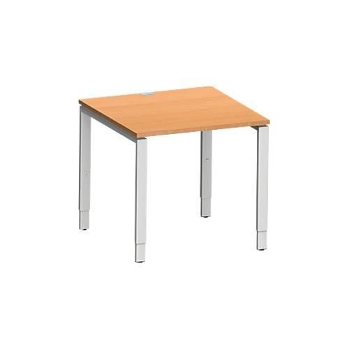 4250510843024 - Genius Schreibtisch Modena Flex Quadrat 4-Fuß Rechteckrohr B 800 x T 800 x H 650-850 mm Buche weißaluminium 4250510843024 - Genius Schreibtisch Modena Flex Quadrat 4-Fuß Rechteckrohr B 800 x T 800 x H 650-850 mm Buche weißaluminium