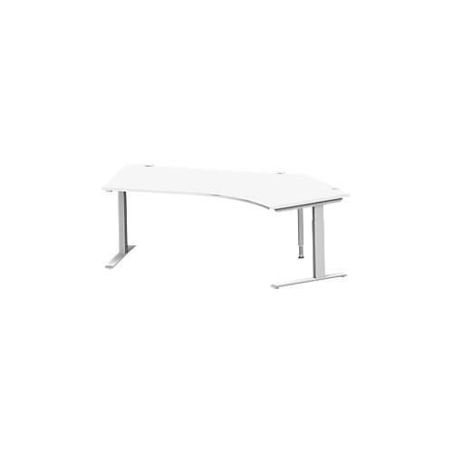4250510876695 - Genius Winkelschreibtisch MODENA FLEX 135° Ansatz rechts C-Fuß-Rechteckrohr B 2165 mm weiß weiß 4250510876695 - Genius Winkelschreibtisch MODENA FLEX 135° Ansatz rechts C-Fuß-Rechteckrohr B 2165 mm weiß weiß