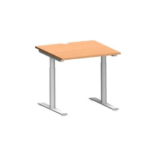 4250510874554 - Genius Schreibtisch MODENA FLEX T-Fuß-Rundrohr B 800 x T 800 mm buche weißalu 4250510874554 - Genius Schreibtisch MODENA FLEX T-Fuß-Rundrohr B 800 x T 800 mm buche weißalu