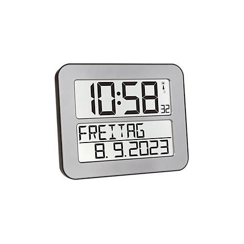 4009816028389 - Tfa Dostmann - 60451254 Funk Wanduhr 258 mm x 212 mm x 30 mm Silber Schwarz Großes Display 4009816028389 - Tfa Dostmann - 60451254 Funk Wanduhr 258 mm x 212 mm x 30 mm Silber Schwarz Großes Display