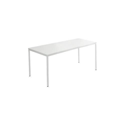 4251898823400 - Pure Stahlrohrtisch Rechteck Quadratrohrfuß B 1400 x T 800 x H 720 mm lichtgrau lichtgrau 4251898823400 - Pure Stahlrohrtisch Rechteck Quadratrohrfuß B 1400 x T 800 x H 720 mm lichtgrau lichtgrau