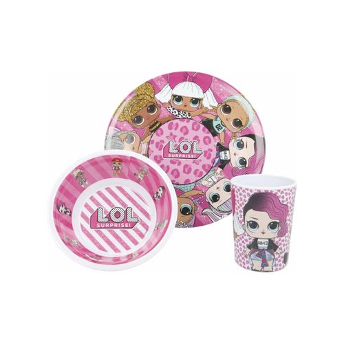 4255698266467 - 3 teiliges Lol Surprise Rock Kindergeschirr Melamin