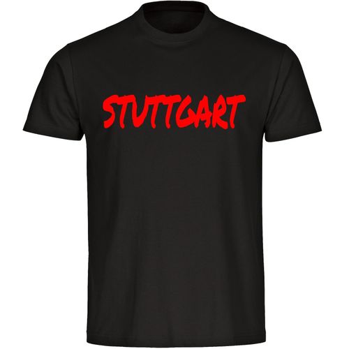 4068859511746 - multifanshop Herren T-Shirt - Stuttgart - Textmarker - Druck rot - Männer 4068859511746 - multifanshop Herren T-Shirt - Stuttgart - Textmarker - Druck rot - Männer