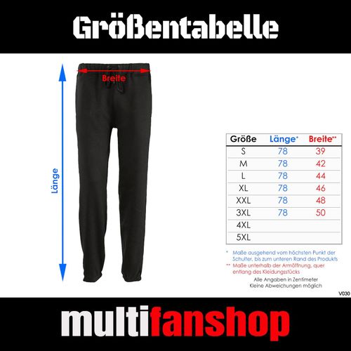 4068859171551 - multifanshop Jogginghose - Hannover - Bund & Seite - Druck grün - Trainingshose