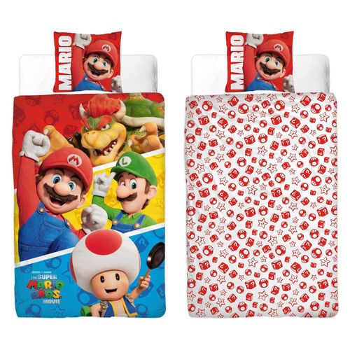 8720828387788 - Super Mario Bros Movie Bettwäsche - Motiv Hands Up 4 - 140x200cm